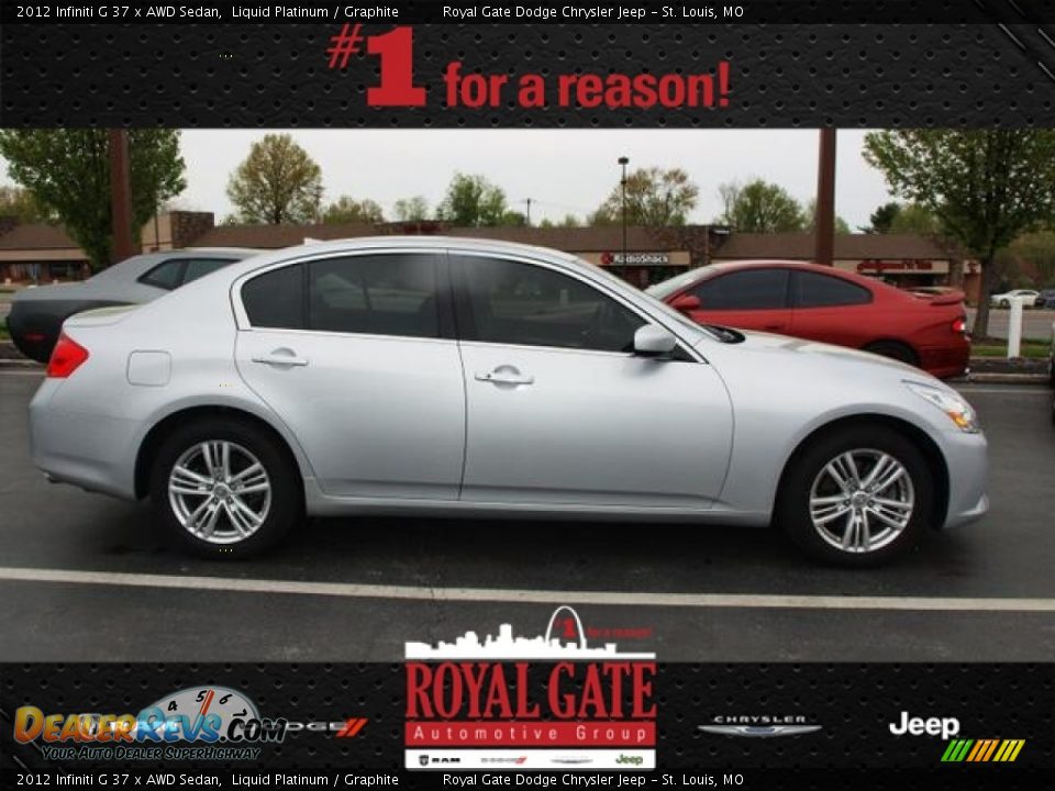 2012 Infiniti G 37 x AWD Sedan Liquid Platinum / Graphite Photo #1