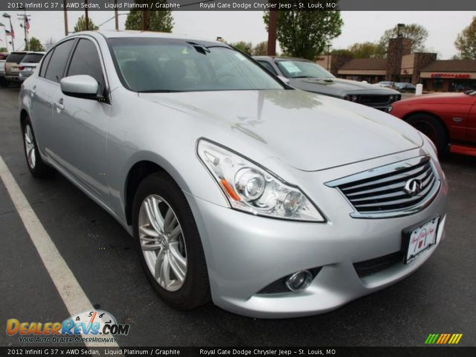 2012 Infiniti G 37 x AWD Sedan Liquid Platinum / Graphite Photo #2