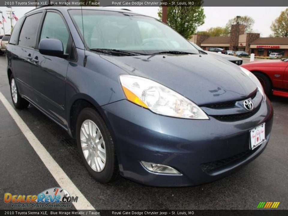 2010 Toyota Sienna XLE Blue Mirage Metallic / Taupe Photo #2