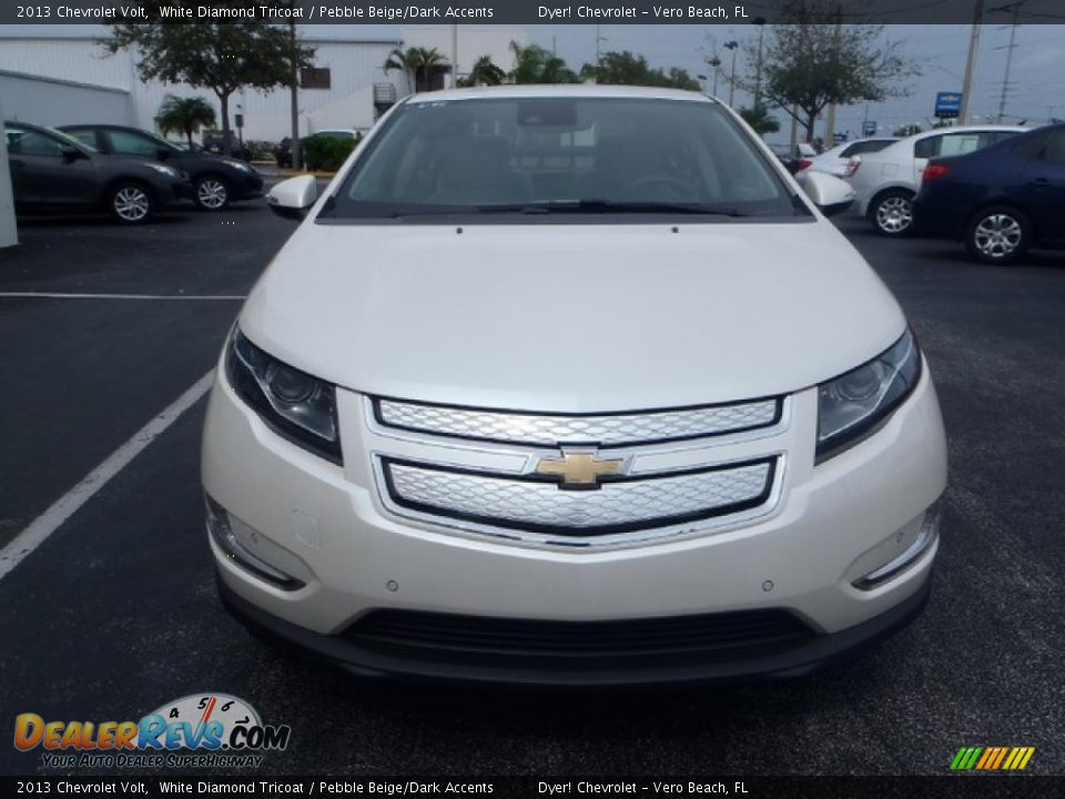 2013 Chevrolet Volt White Diamond Tricoat / Pebble Beige/Dark Accents Photo #2