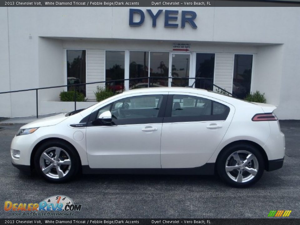 2013 Chevrolet Volt White Diamond Tricoat / Pebble Beige/Dark Accents Photo #3