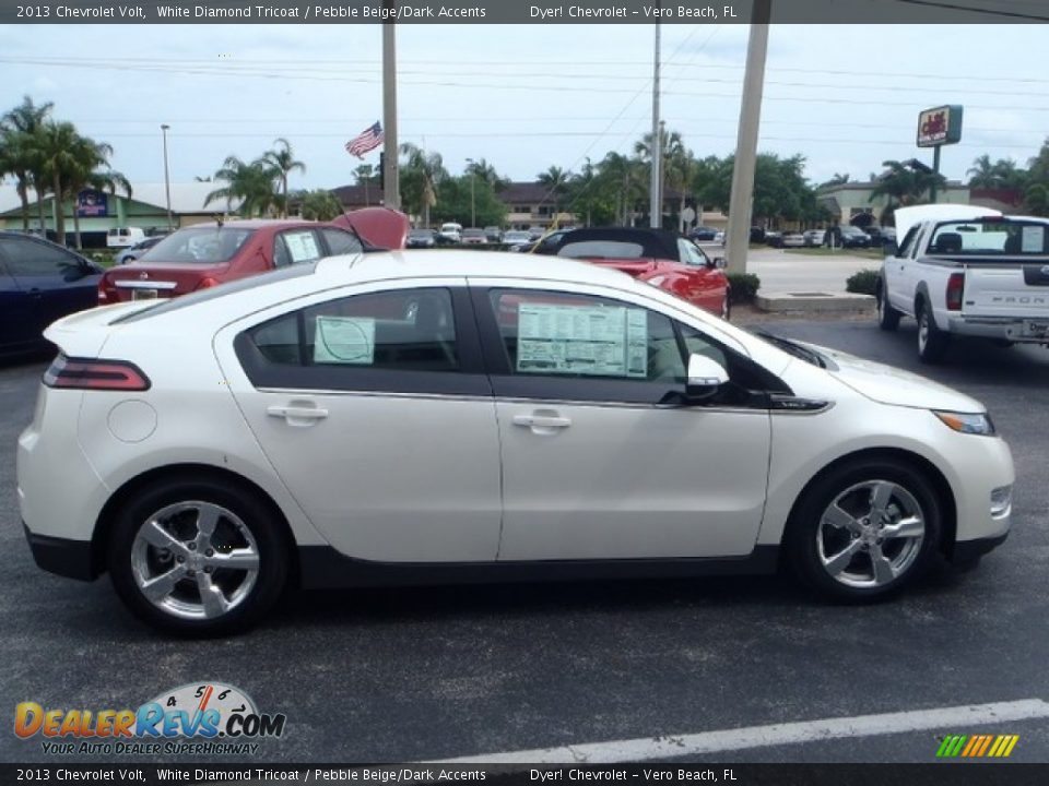 2013 Chevrolet Volt White Diamond Tricoat / Pebble Beige/Dark Accents Photo #7