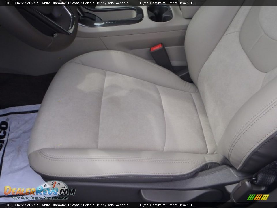 2013 Chevrolet Volt White Diamond Tricoat / Pebble Beige/Dark Accents Photo #9