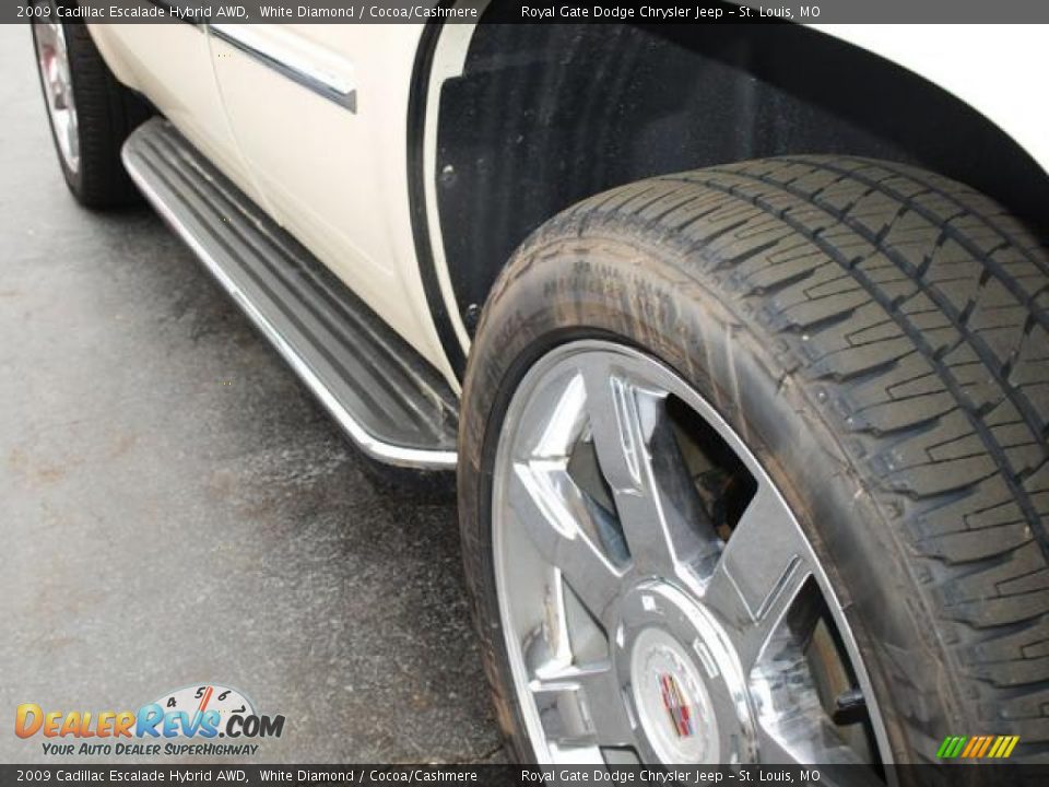 2009 Cadillac Escalade Hybrid AWD White Diamond / Cocoa/Cashmere Photo #6
