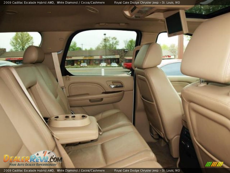 2009 Cadillac Escalade Hybrid AWD White Diamond / Cocoa/Cashmere Photo #9