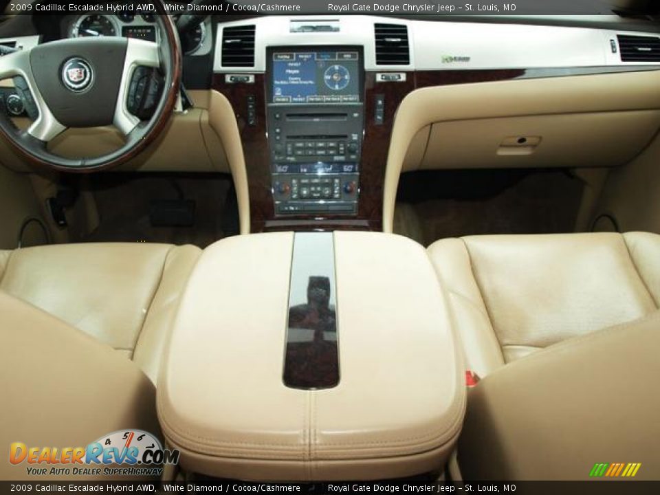 2009 Cadillac Escalade Hybrid AWD White Diamond / Cocoa/Cashmere Photo #11