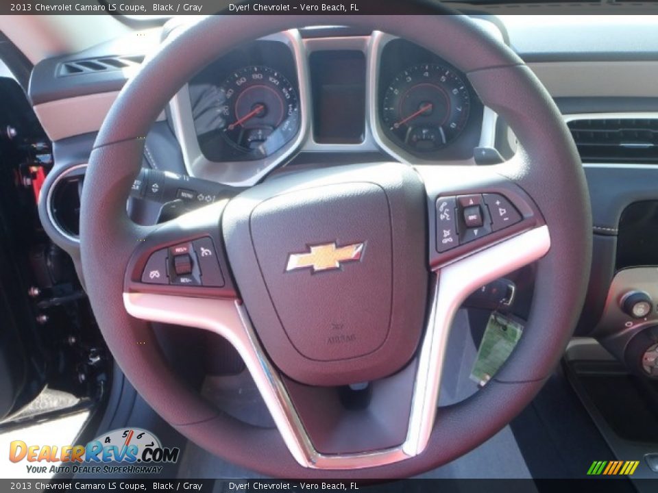2013 Chevrolet Camaro LS Coupe Black / Gray Photo #12