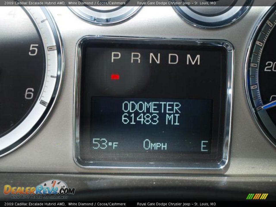 2009 Cadillac Escalade Hybrid AWD White Diamond / Cocoa/Cashmere Photo #15