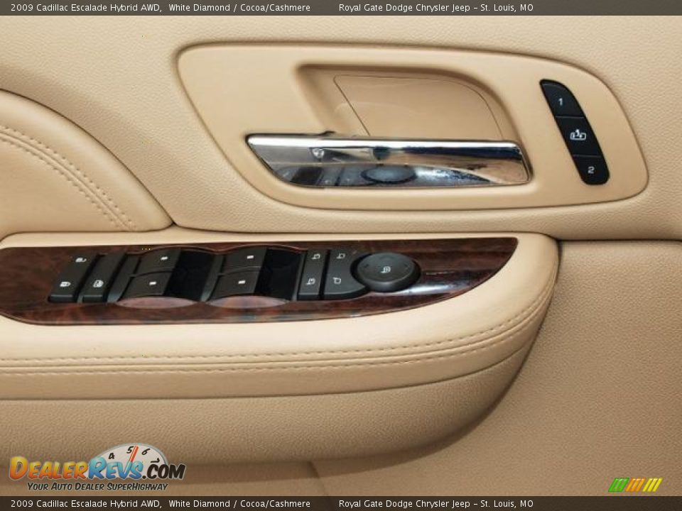 2009 Cadillac Escalade Hybrid AWD White Diamond / Cocoa/Cashmere Photo #16