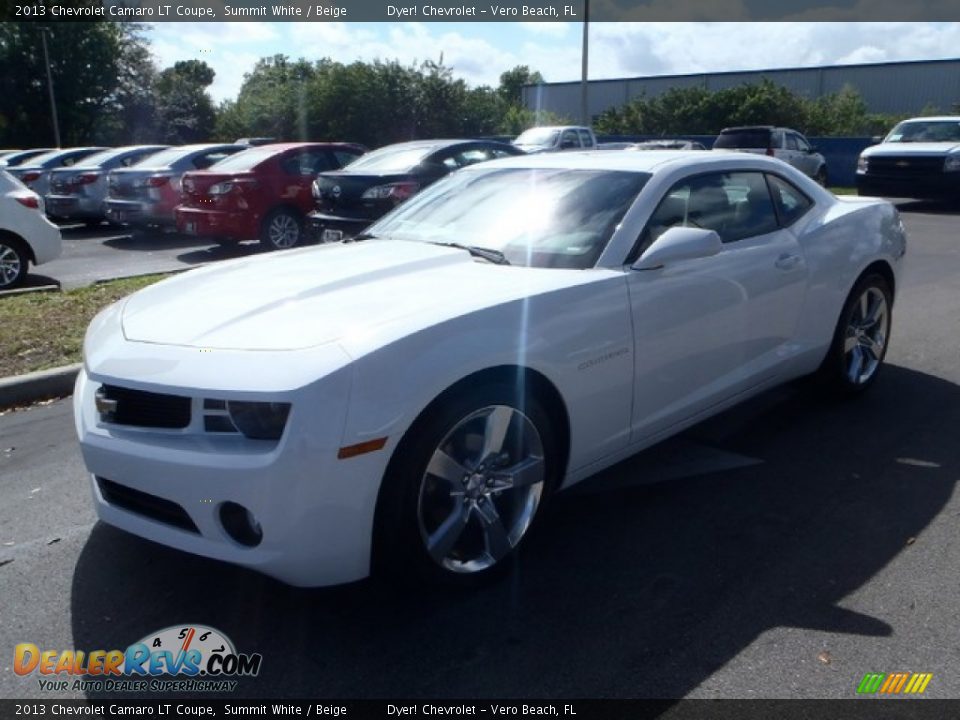 2013 Chevrolet Camaro LT Coupe Summit White / Beige Photo #1