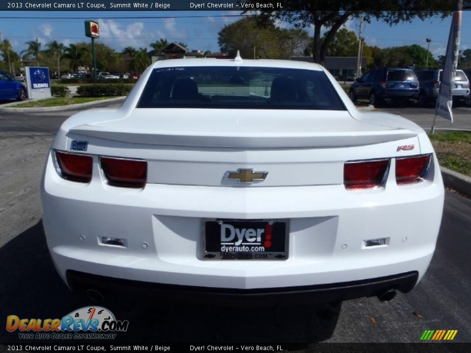 2013 Chevrolet Camaro LT Coupe Summit White / Beige Photo #5