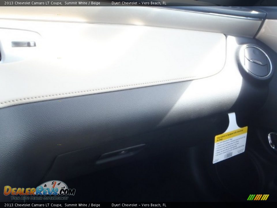 2013 Chevrolet Camaro LT Coupe Summit White / Beige Photo #15