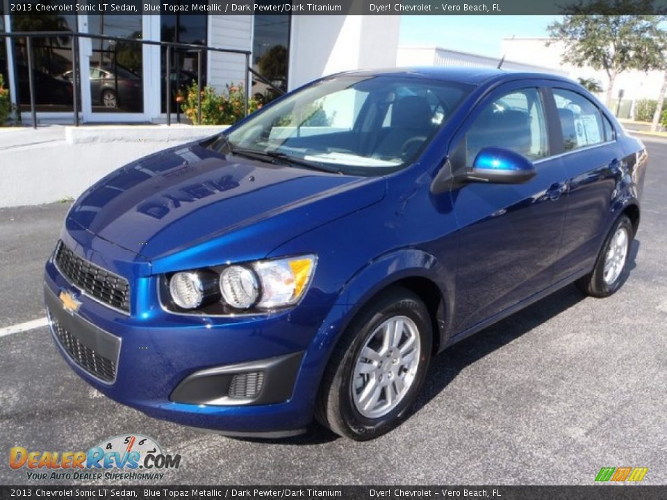 2013 Chevrolet Sonic LT Sedan Blue Topaz Metallic / Dark Pewter/Dark Titanium Photo #1