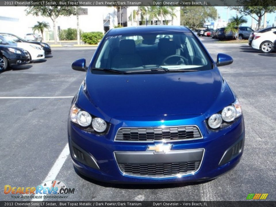 2013 Chevrolet Sonic LT Sedan Blue Topaz Metallic / Dark Pewter/Dark Titanium Photo #2