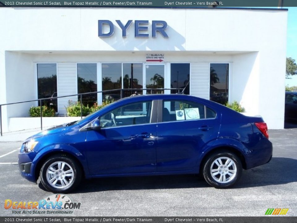 2013 Chevrolet Sonic LT Sedan Blue Topaz Metallic / Dark Pewter/Dark Titanium Photo #3
