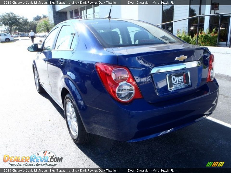 2013 Chevrolet Sonic LT Sedan Blue Topaz Metallic / Dark Pewter/Dark Titanium Photo #4