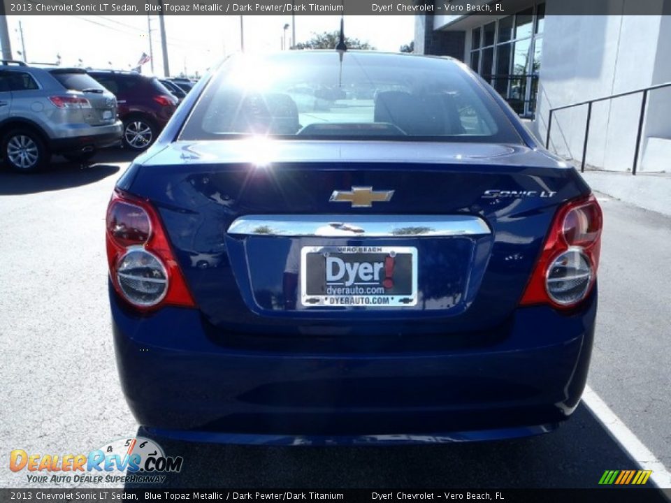 2013 Chevrolet Sonic LT Sedan Blue Topaz Metallic / Dark Pewter/Dark Titanium Photo #5