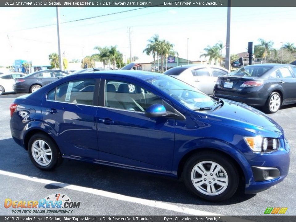 2013 Chevrolet Sonic LT Sedan Blue Topaz Metallic / Dark Pewter/Dark Titanium Photo #6