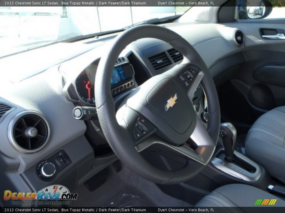 2013 Chevrolet Sonic LT Sedan Blue Topaz Metallic / Dark Pewter/Dark Titanium Photo #10