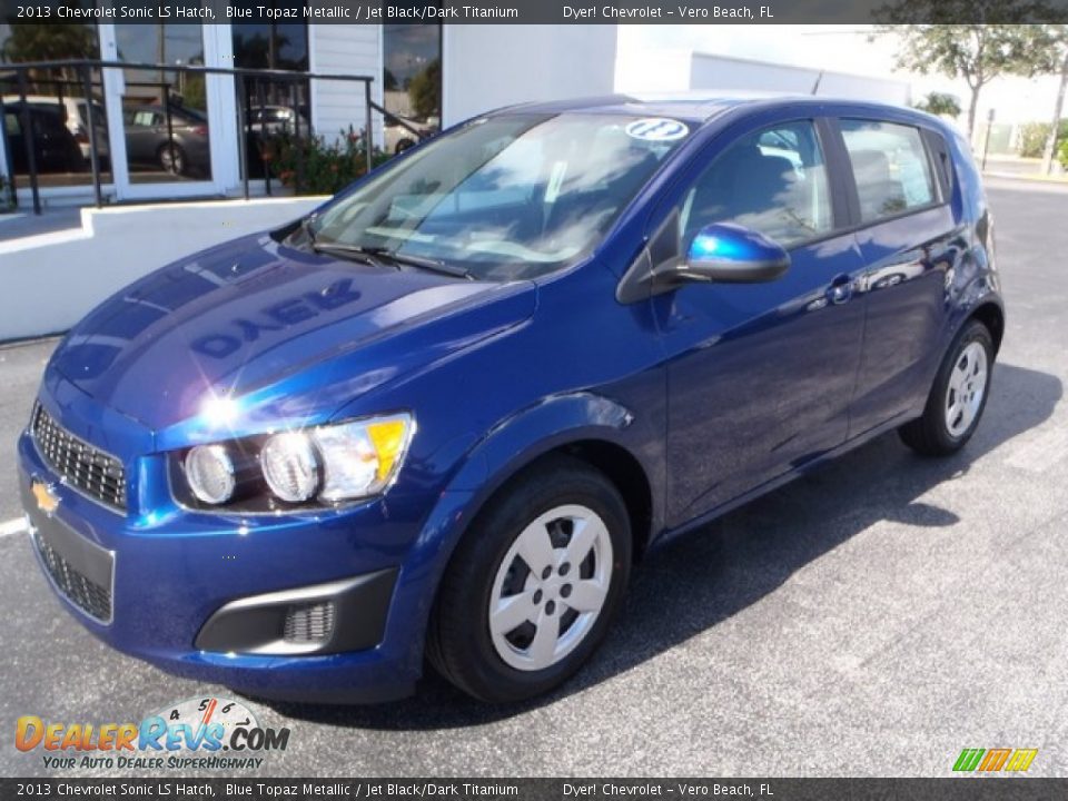 2013 Chevrolet Sonic LS Hatch Blue Topaz Metallic / Jet Black/Dark Titanium Photo #1