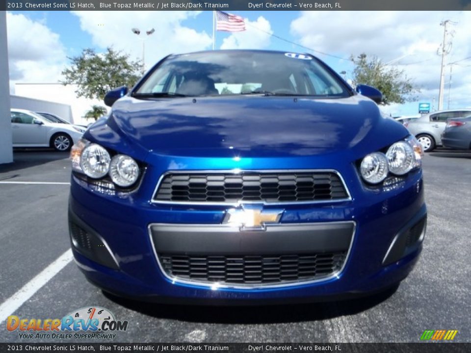 2013 Chevrolet Sonic LS Hatch Blue Topaz Metallic / Jet Black/Dark Titanium Photo #2