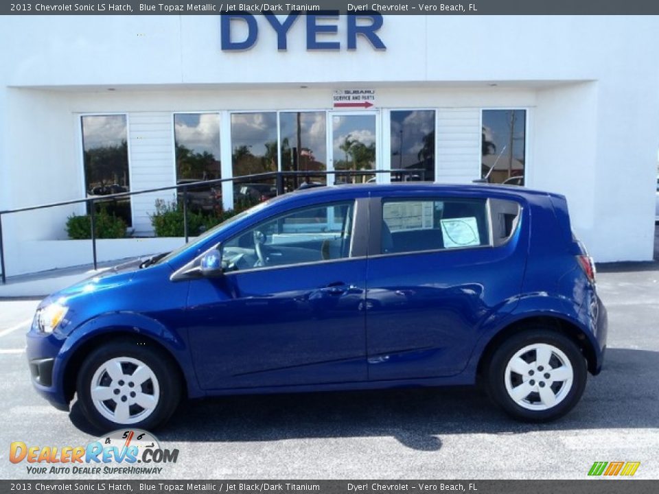 2013 Chevrolet Sonic LS Hatch Blue Topaz Metallic / Jet Black/Dark Titanium Photo #3