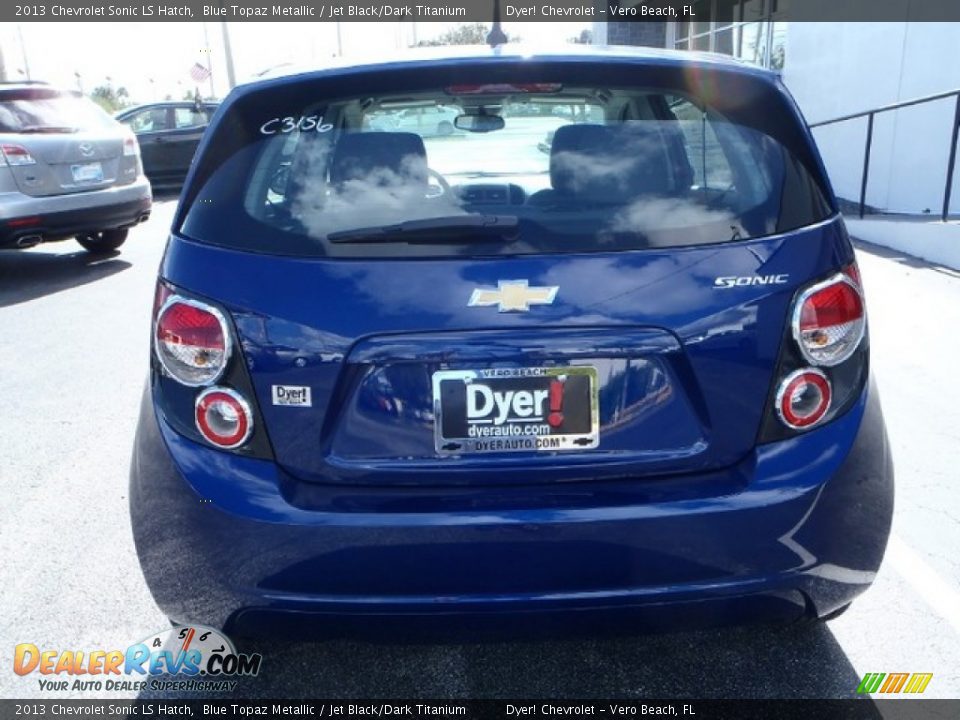 2013 Chevrolet Sonic LS Hatch Blue Topaz Metallic / Jet Black/Dark Titanium Photo #5