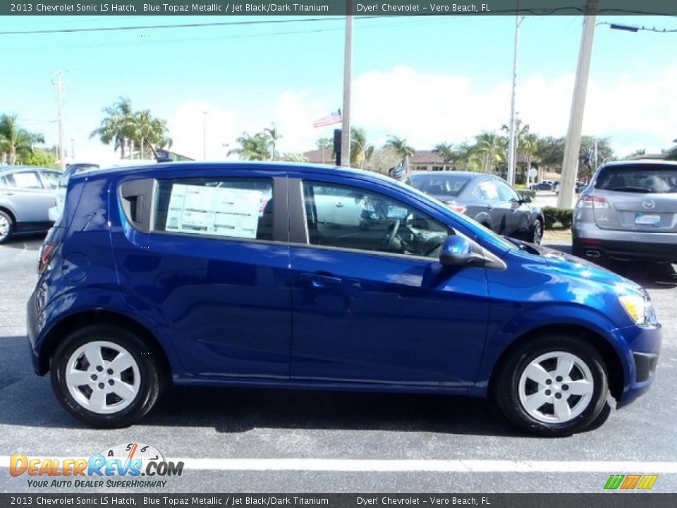 2013 Chevrolet Sonic LS Hatch Blue Topaz Metallic / Jet Black/Dark Titanium Photo #6