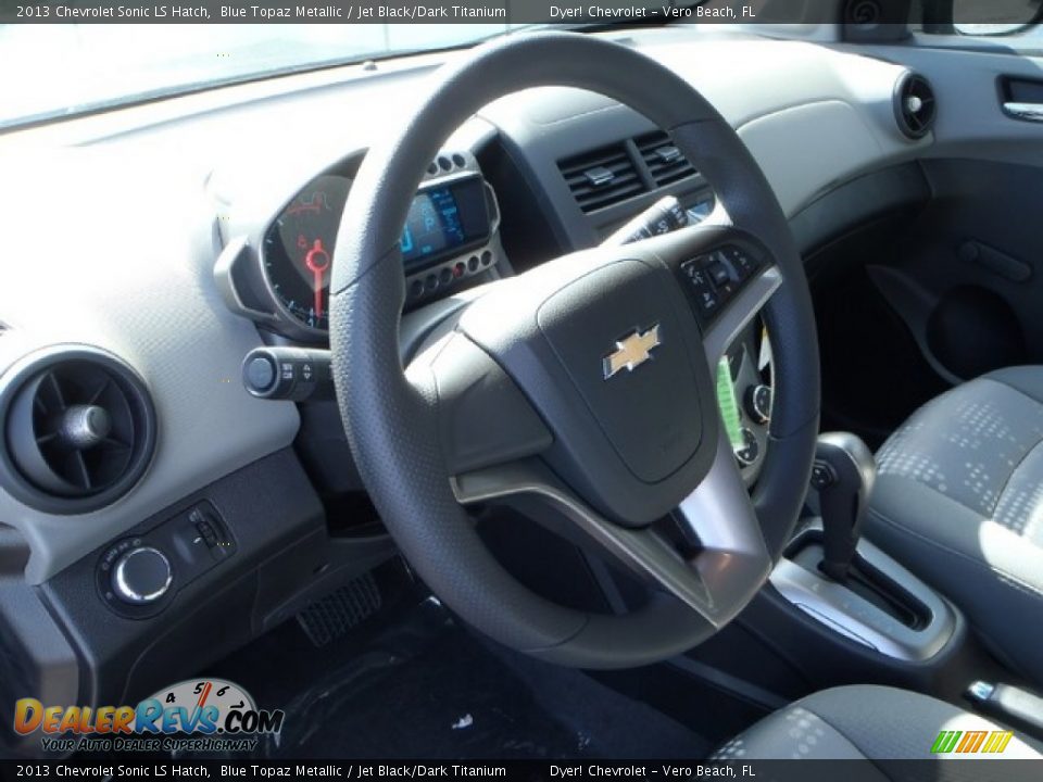 2013 Chevrolet Sonic LS Hatch Blue Topaz Metallic / Jet Black/Dark Titanium Photo #10