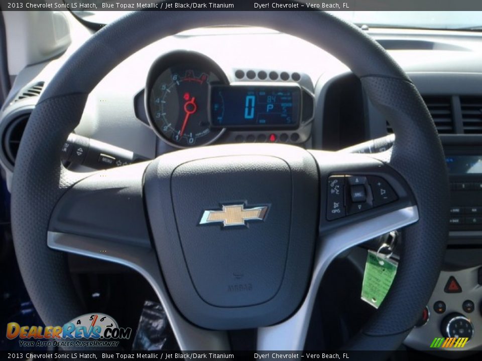 2013 Chevrolet Sonic LS Hatch Blue Topaz Metallic / Jet Black/Dark Titanium Photo #11