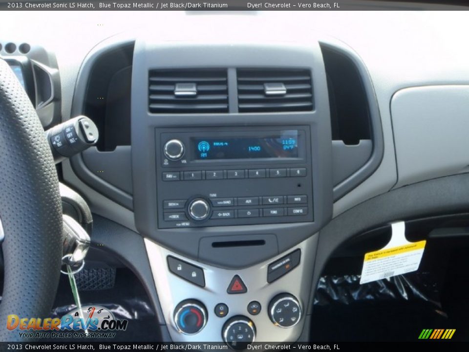 2013 Chevrolet Sonic LS Hatch Blue Topaz Metallic / Jet Black/Dark Titanium Photo #13