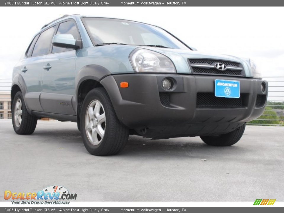 2005 Hyundai Tucson GLS V6 Alpine Frost Light Blue / Gray Photo #1