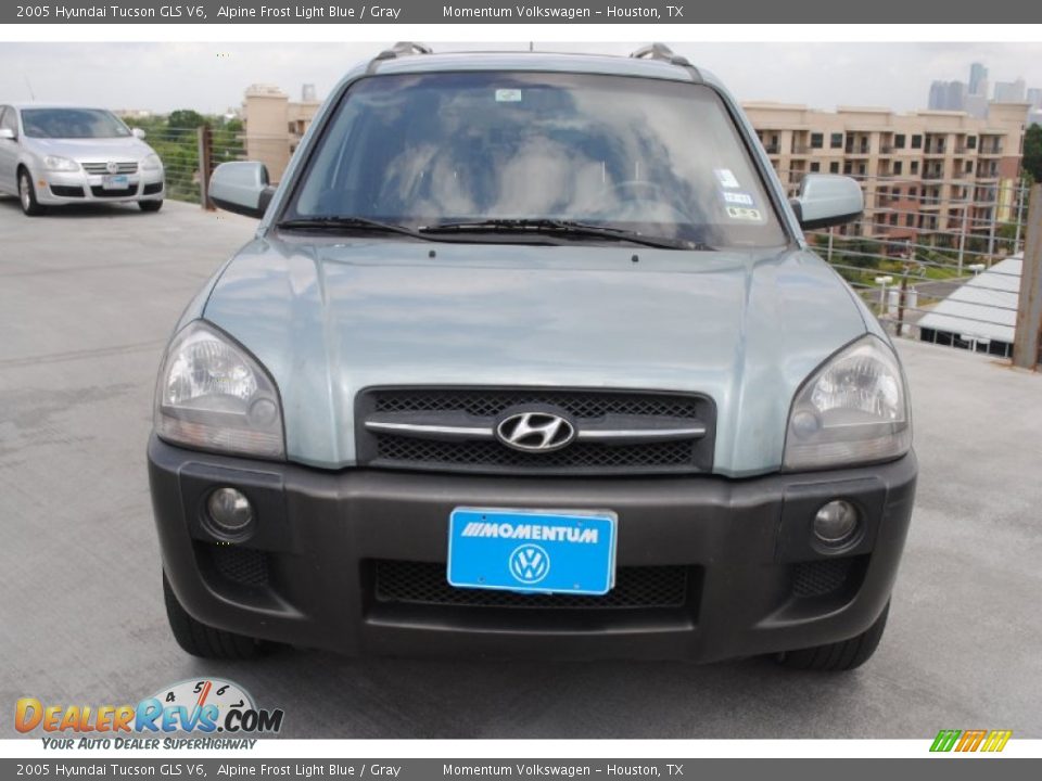 2005 Hyundai Tucson GLS V6 Alpine Frost Light Blue / Gray Photo #2
