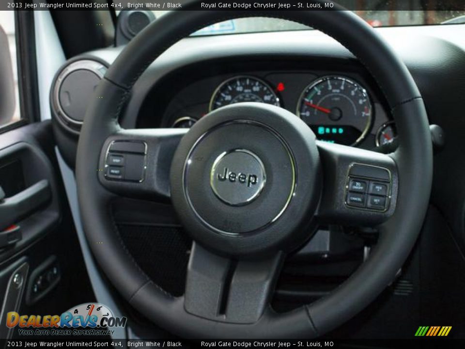2013 Jeep Wrangler Unlimited Sport 4x4 Bright White / Black Photo #6