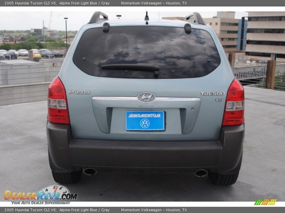 2005 Hyundai Tucson GLS V6 Alpine Frost Light Blue / Gray Photo #7
