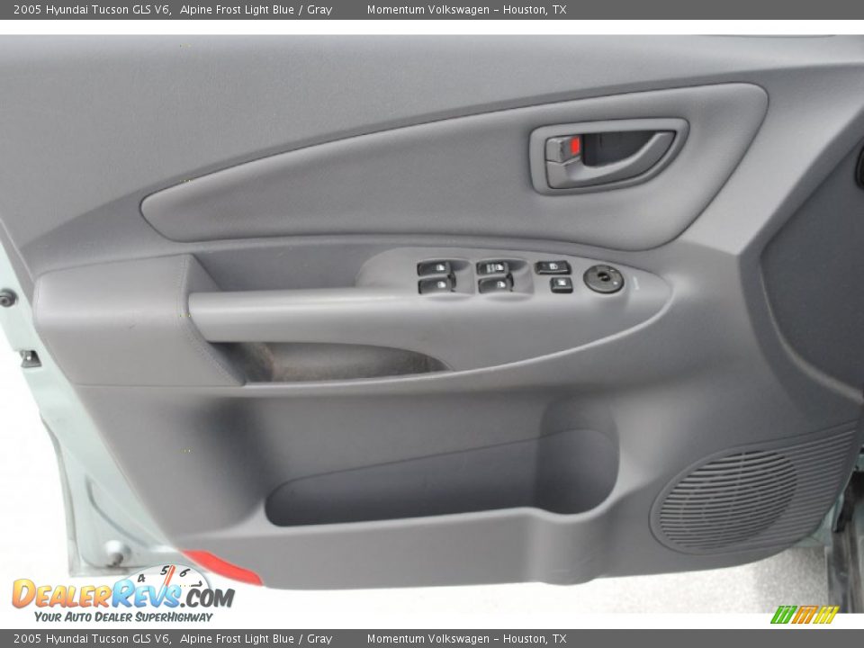 2005 Hyundai Tucson GLS V6 Alpine Frost Light Blue / Gray Photo #10