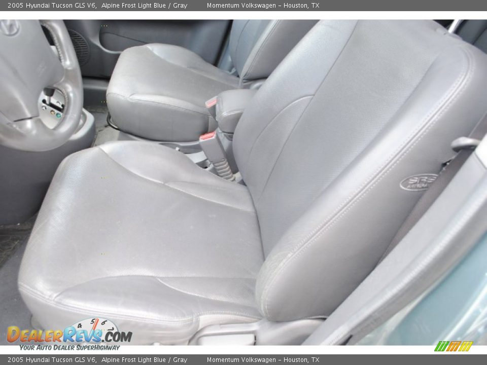 2005 Hyundai Tucson GLS V6 Alpine Frost Light Blue / Gray Photo #12