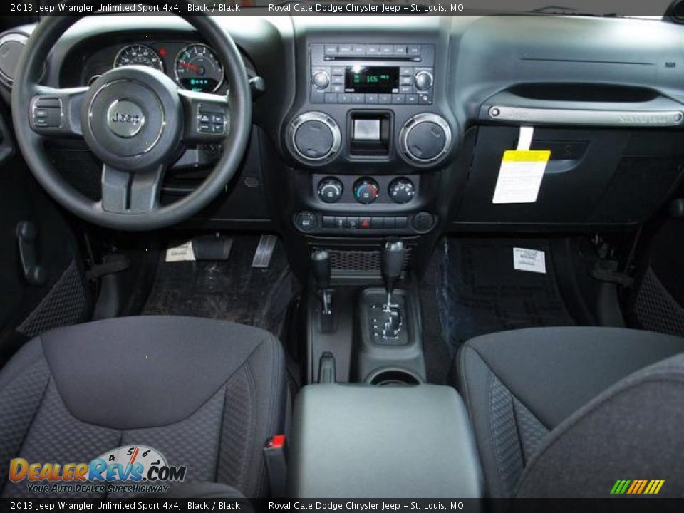 2013 Jeep Wrangler Unlimited Sport 4x4 Black / Black Photo #5