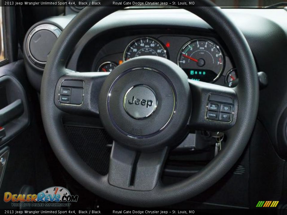 2013 Jeep Wrangler Unlimited Sport 4x4 Black / Black Photo #6