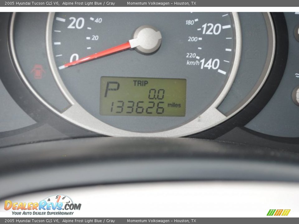 2005 Hyundai Tucson GLS V6 Alpine Frost Light Blue / Gray Photo #27