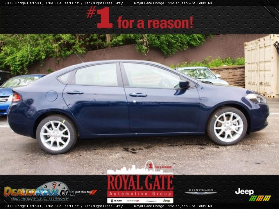 2013 Dodge Dart SXT True Blue Pearl Coat / Black/Light Diesel Gray Photo #1