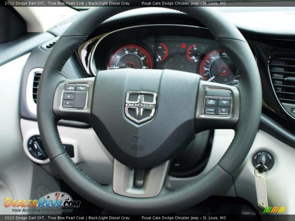 2013 Dodge Dart SXT True Blue Pearl Coat / Black/Light Diesel Gray Photo #6
