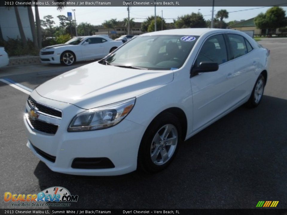 2013 Chevrolet Malibu LS Summit White / Jet Black/Titanium Photo #1