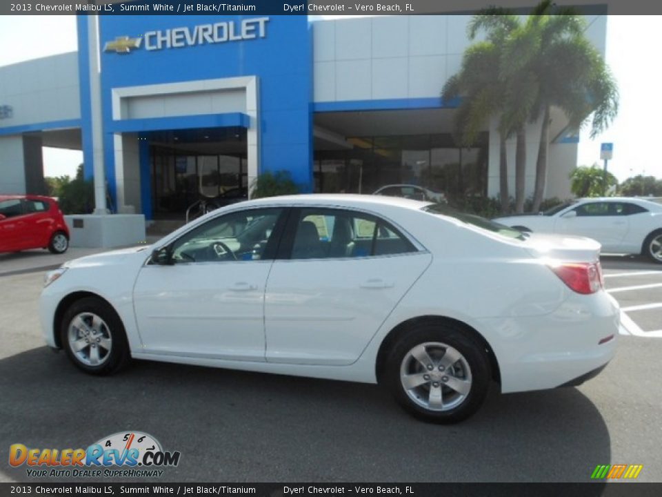 2013 Chevrolet Malibu LS Summit White / Jet Black/Titanium Photo #3