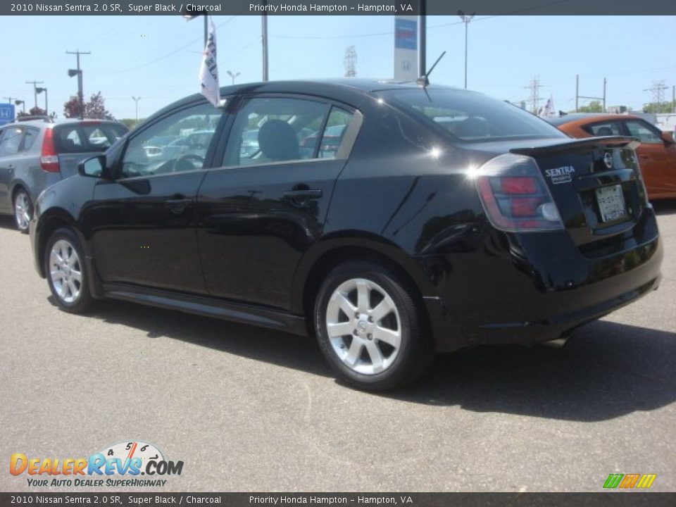 2010 Nissan Sentra 2.0 SR Super Black / Charcoal Photo #4