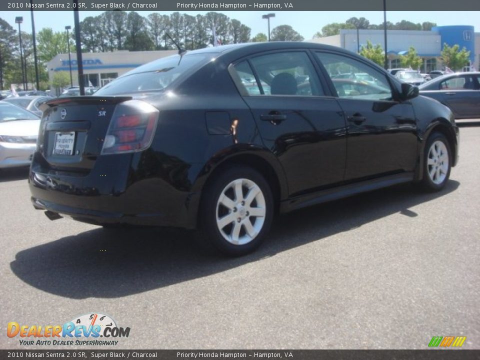 2010 Nissan Sentra 2.0 SR Super Black / Charcoal Photo #5