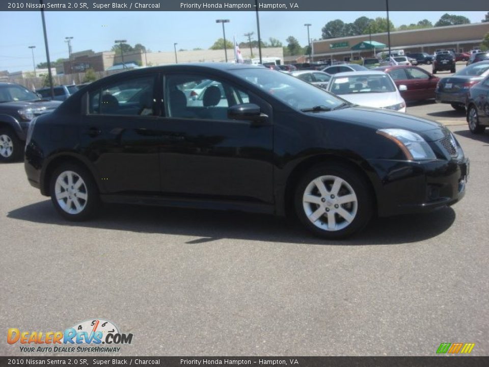 2010 Nissan Sentra 2.0 SR Super Black / Charcoal Photo #6