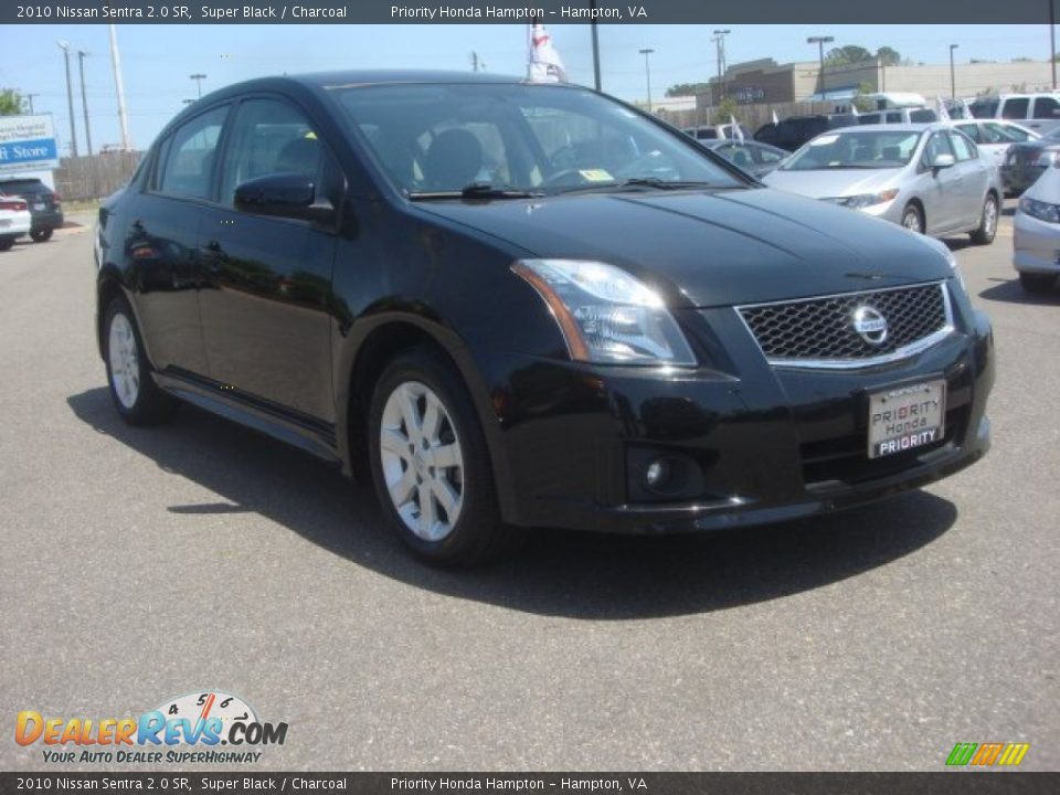 2010 Nissan Sentra 2.0 SR Super Black / Charcoal Photo #7