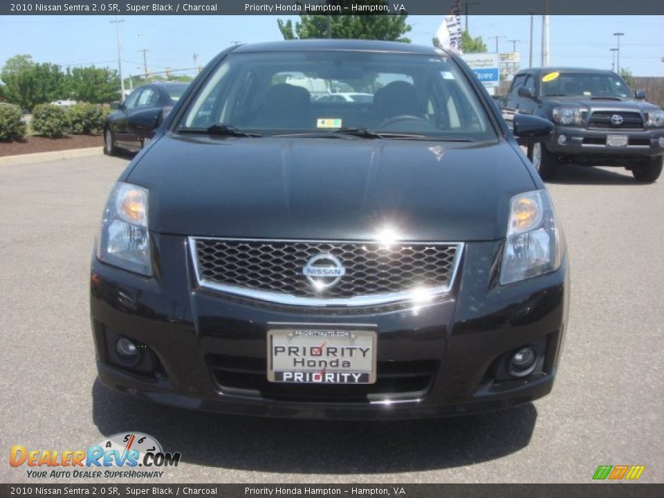 2010 Nissan Sentra 2.0 SR Super Black / Charcoal Photo #8