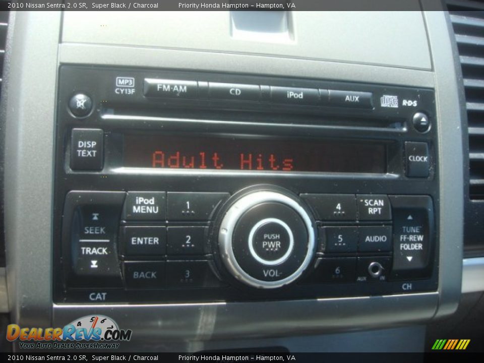 2010 Nissan Sentra 2.0 SR Super Black / Charcoal Photo #17